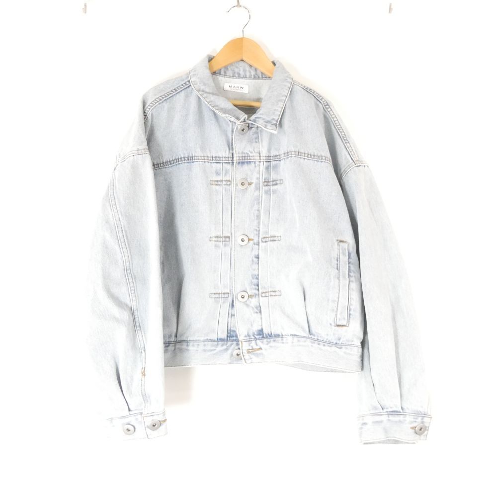 美品 MARW UNITED ARROWS マルゥ ユナイテッドアローズ 9125 699 0050 デニムジャケット 38 コットン ブルゾン 長袖 レディース AN3231A13