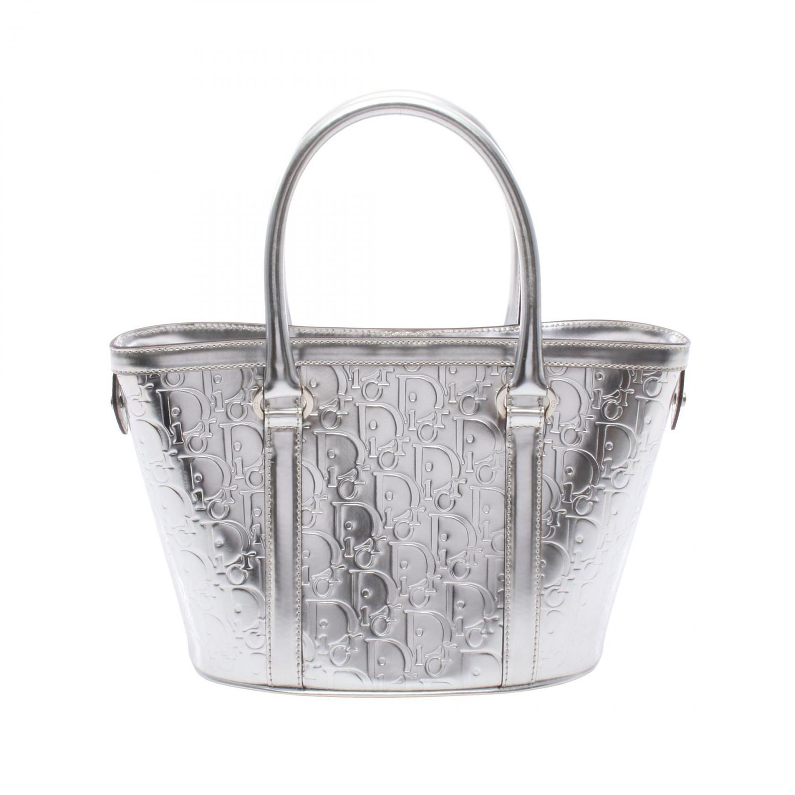 ディオール Dior トートバッグ オブリーク シルバー レザー トロッター トートバッグ レディー�
1ff8
�� Used A