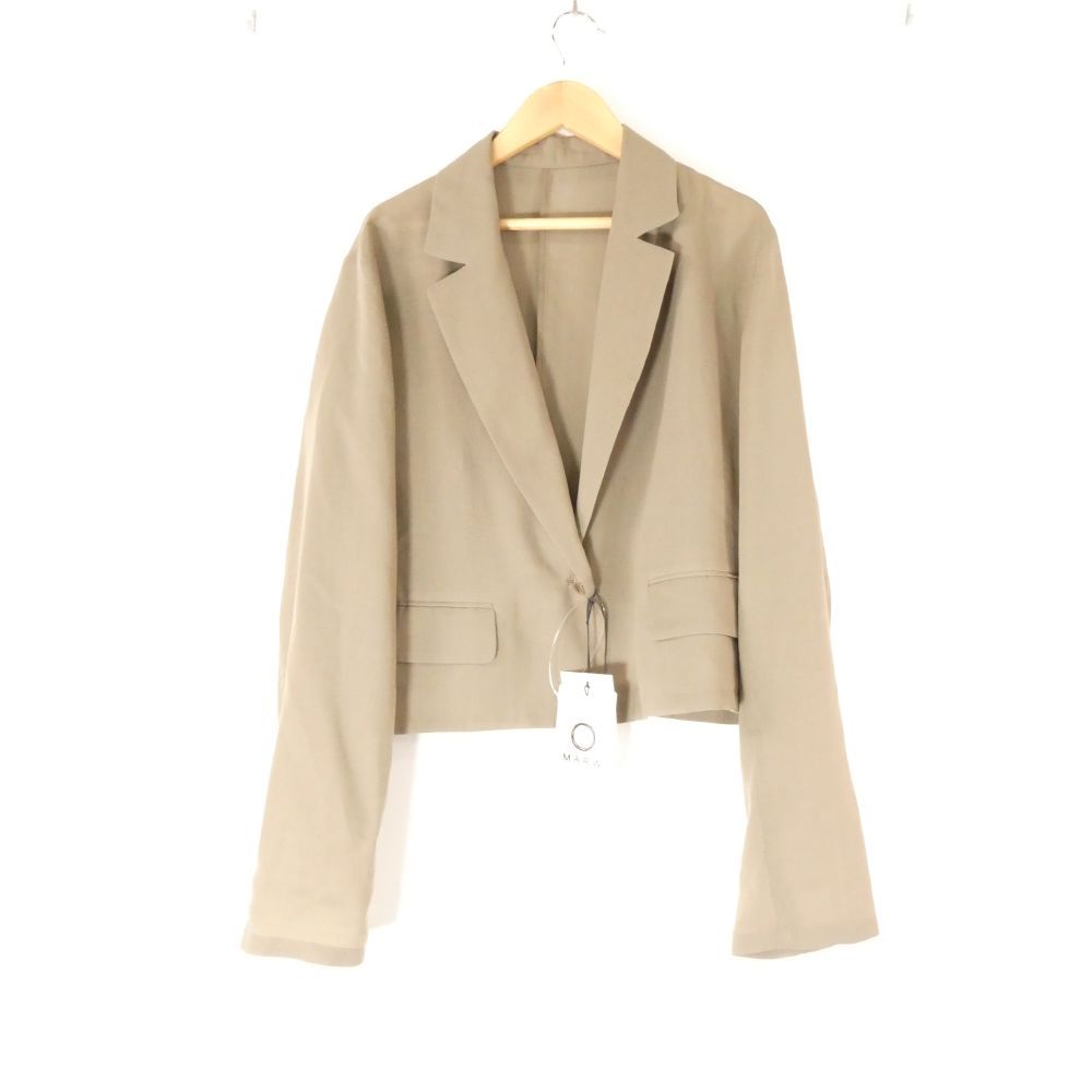 美品 MARW UNITED ARROWS マルゥ ユナイテッドアローズ 9122 604 0024 2750 シアー ショート ジャケット 38 ポリエステル モカ 長袖 レディース AN3235A11