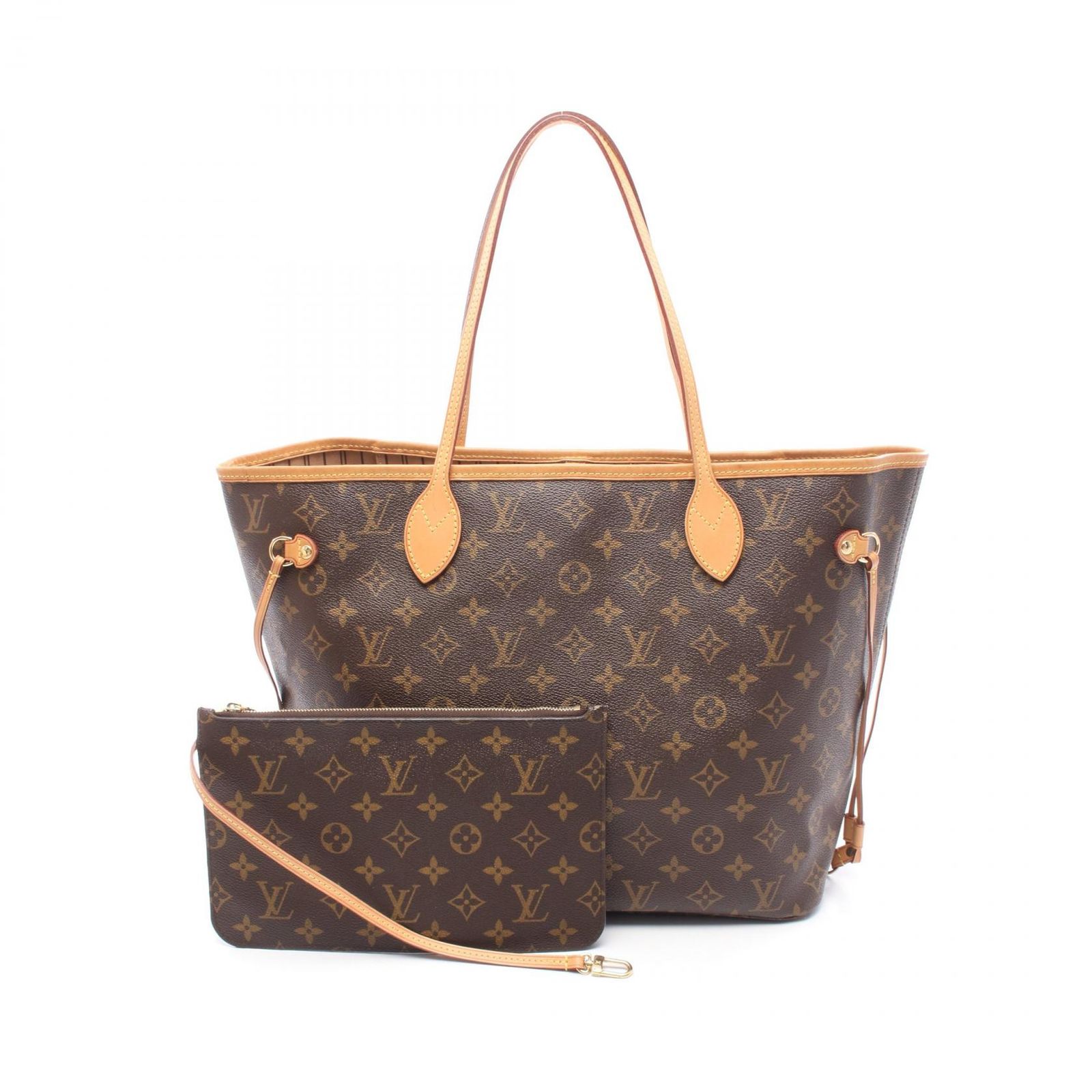 ルイ・ヴィトン LOUIS VUITTON トートバッグ ネヴァーフルMM モノグラム M40995 PVCコーティングキャンバス レザー ネヴァーフルMM レディース Used A