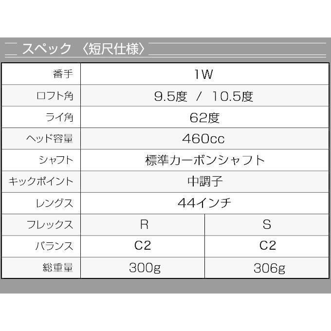☆新品 適合最強反発力 ダイナミクスドライバー 標準シャフト 9.5 10.5 新品】短尺 44インチ 適合最強反発力の飛び! ダイナミクス ドライバー