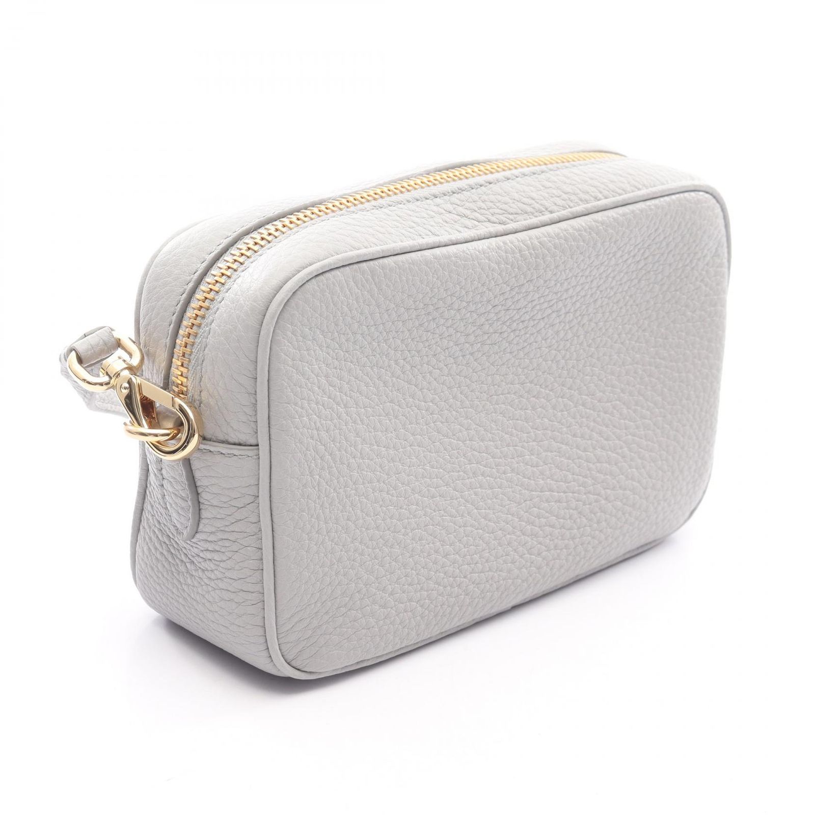 プラダ PRADA ショルダーバッグ 1NF060 グレー レザー トライアングル 