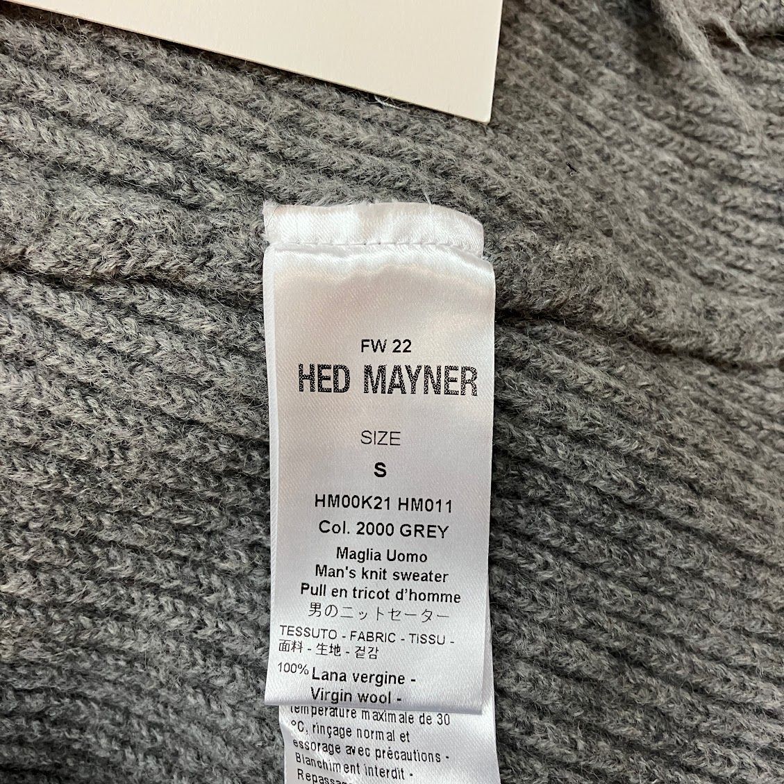 ヘドメイナー HED MAYNER デストロイ加工 タートルネック ニット 