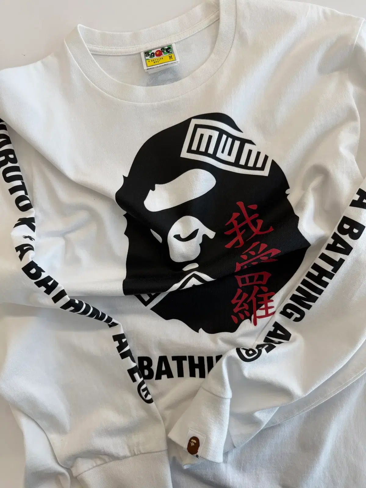A BATHING APE アベイシングエイプ × NARUTO -ナルト- ロング Tシャツ