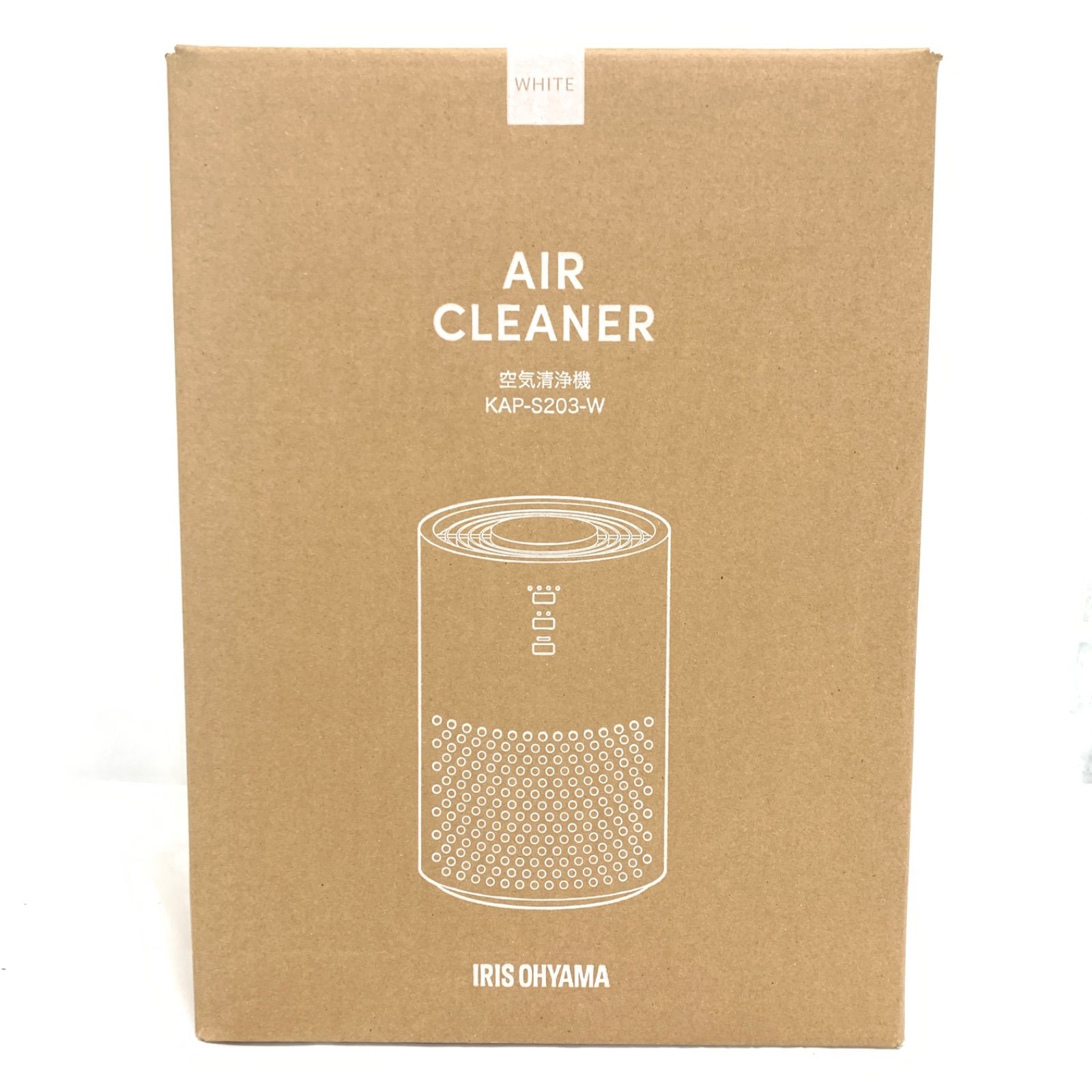【未開封品】アイリスオーヤマ 空気清浄機 KAP-S203-W 〜10畳 M80512-4