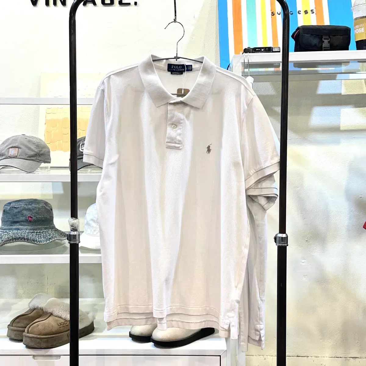 ポロラルフローレン レアポニー 白 ピケ ポロTシャツ L