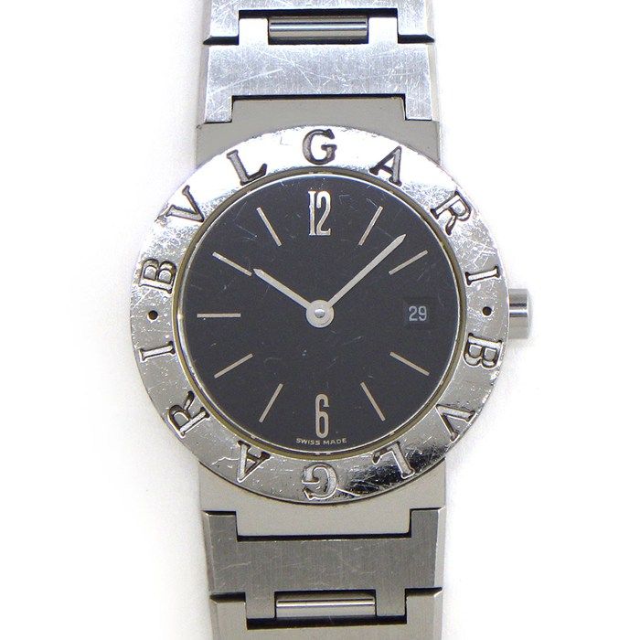 ブルガリ BVLGARI 腕時計 ブルガリブルガリ BB26SS デイト ブラック文字盤 SS クオーツアナログ 【中古】
