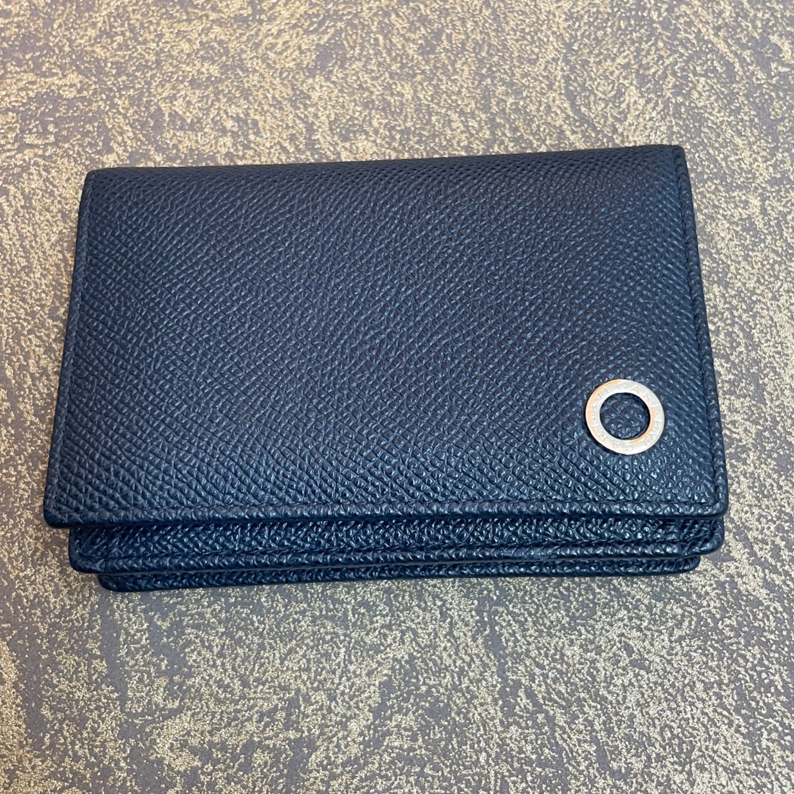 BVLGARI ブルガリ メンズ 名刺入れ レザー DENIM SAPPHIRE 管理番号SC560