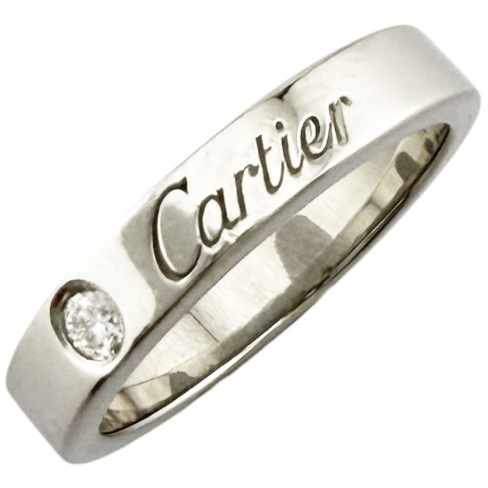カルティエ Cドゥ ウエディング リング 指輪 4号 Pt950プラチナ ダイヤモンド レディース CARTIER 中古 カルティエ