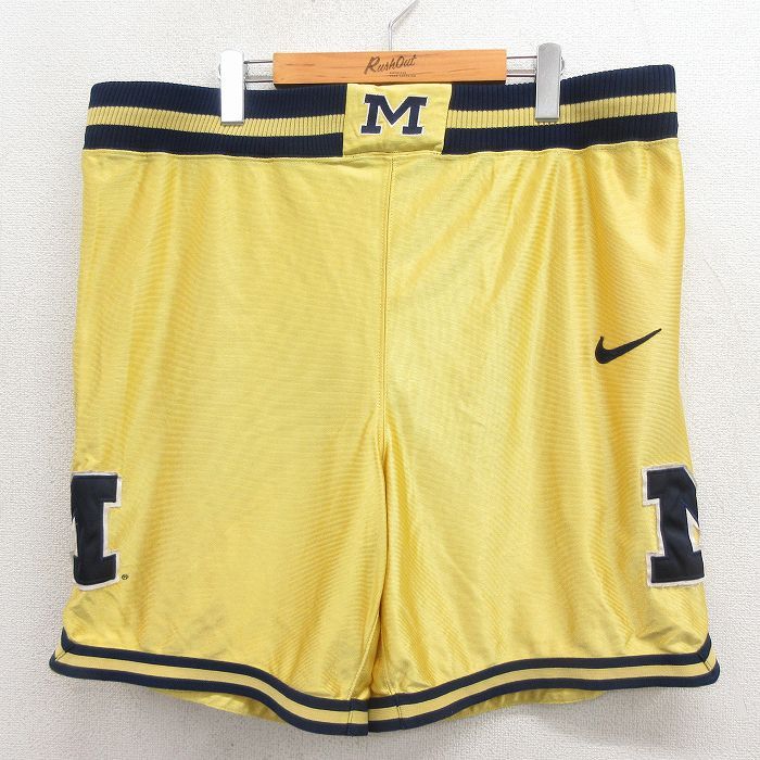 W35/古着 ナイキ NIKE ショート トレーニング パンツ ショーツ メンズ 90年代 90s M USA製 黄【spe】 26apr15 4,817円