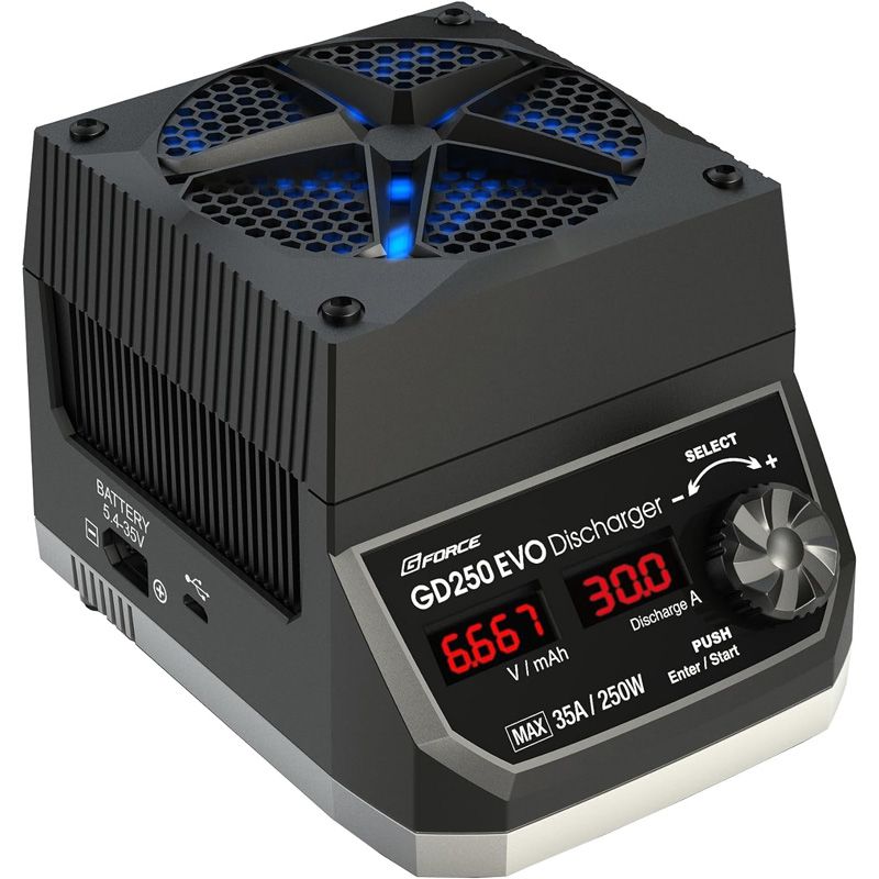 メーカー正規品 新品 G-FORCE GD250 Evo Discharger 放電器 250W 35A LiPo対応 バッテリー放電機 G0450