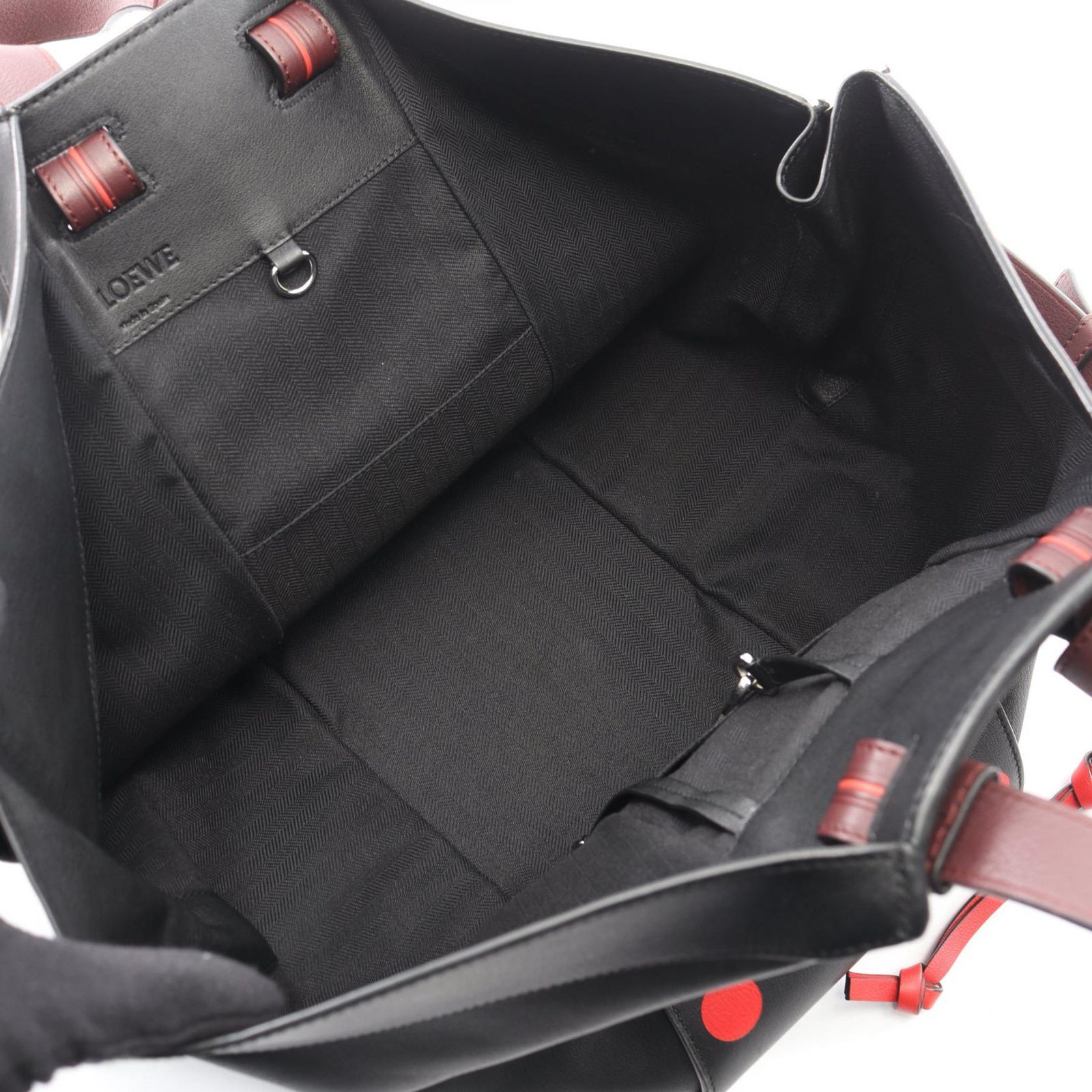 ロエベ LOEWE ハンドバッグ ハンモック ミディアム ブラック/レッド 