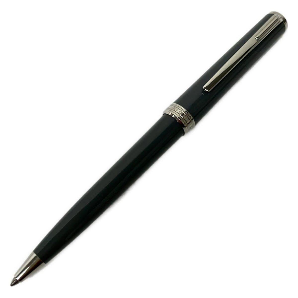 MONTBLANC(モンブラン) ボールペン美品 マイスターシュティック ダークグレー×シルバー ツイスト式/インクあり(黒)