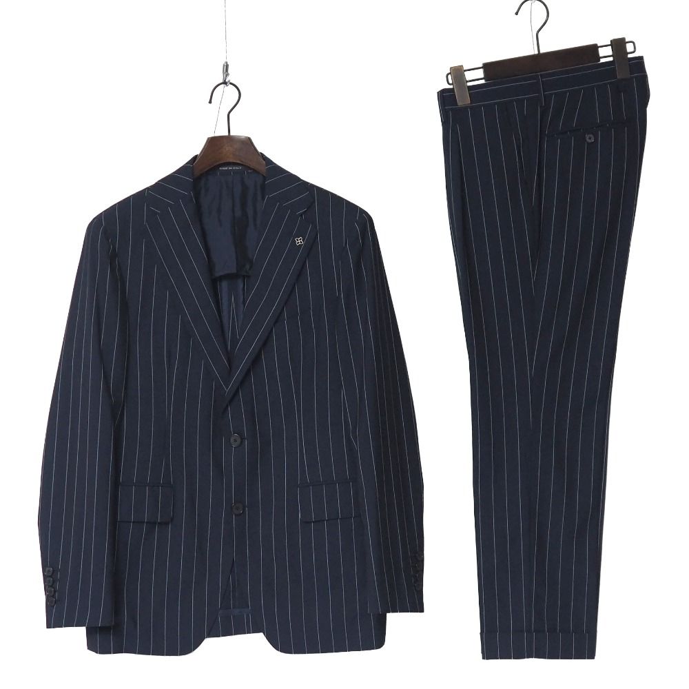 □美品□TAGLIATORE タリアトーレ スーツ サイズ44/7R ストライプ
