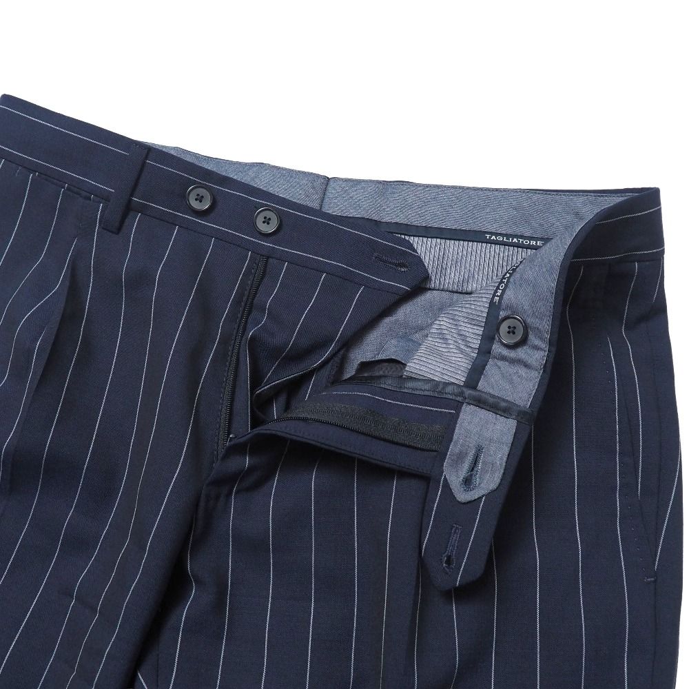 □美品□TAGLIATORE タリアトーレ スーツ サイズ44/7R ストライプ