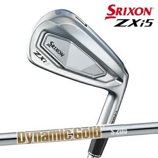 【硬さ：S200】ダンロップ メンズ スリクソン ZXi5 アイアン 6本組(5-9、PW) アイアンセット ダイナミックゴールド (NEWデザイン) スチールシャフト TRUE TEMPER(トゥルーテンパー)【24】
