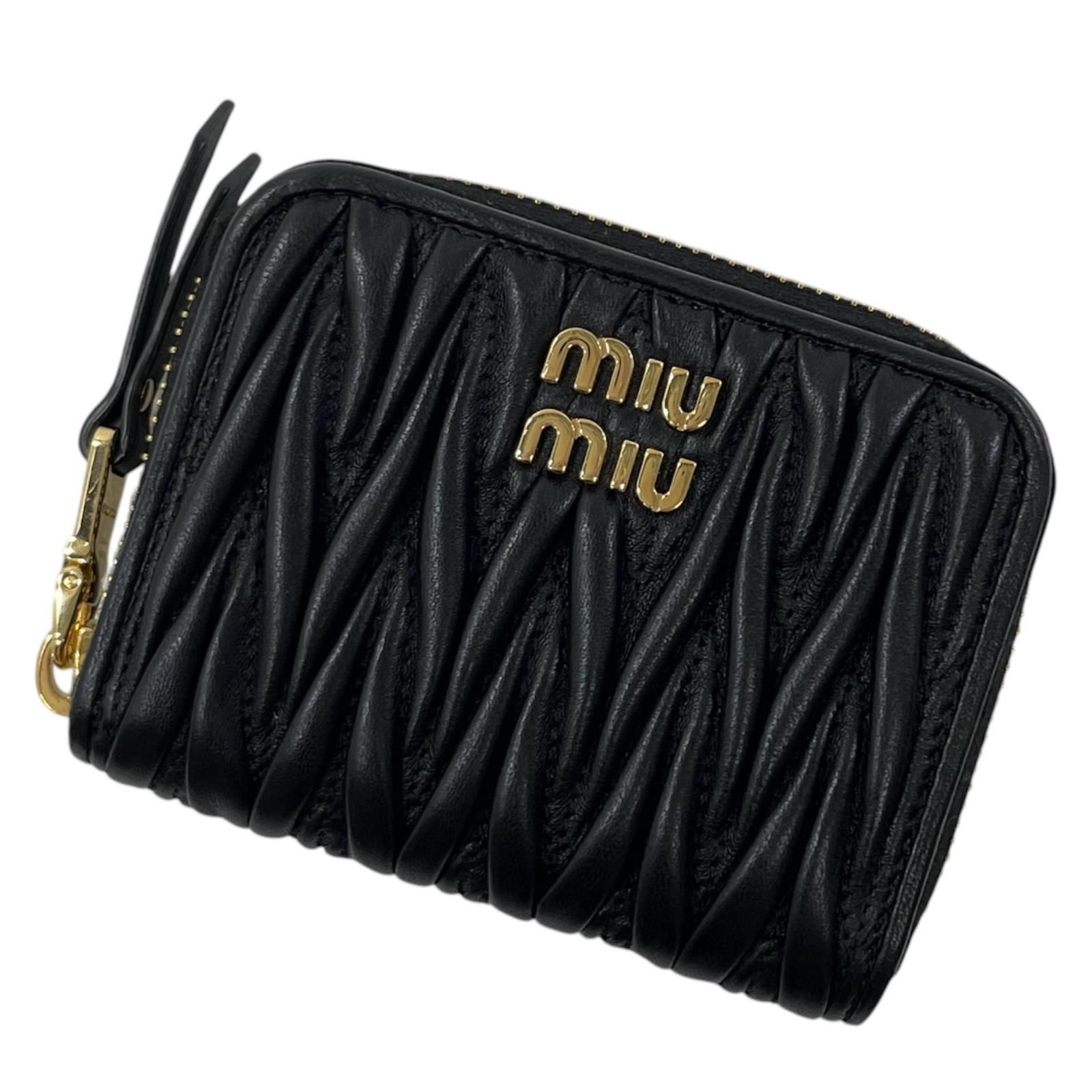 【中古】Miu Miu | ミュウ ミュウ マテラッセ コインケース 5MM268 ブラック【尾張小牧店】