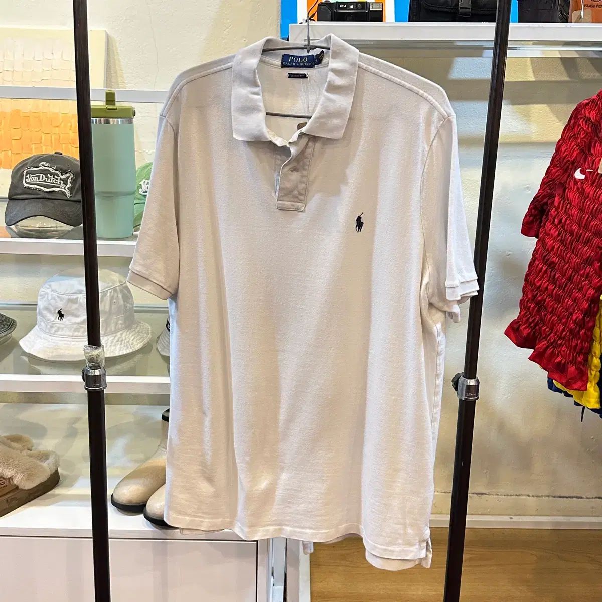 ポロラルフローレン 白 半袖 ポロTシャツ L