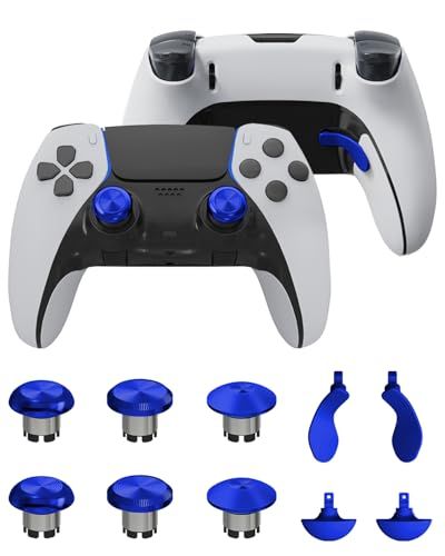 【新品】PS5 Edgeコントローラー用メタルサムスティック、メタリックバックパドルトリガーボタンジョイスティック、PS5デュアルセンスコントローラー用交換用アクセサリーパーツ、アナログジョイスティック。 dd5e51a9