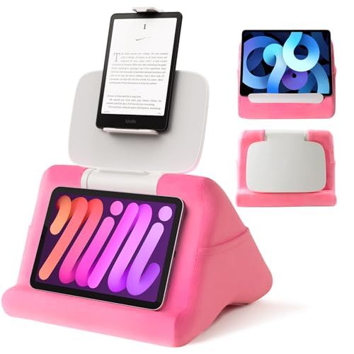 ☆新品☆SAIJI(サイジ) iPadスタンドピロー - タブレットKindleホルダー ベッドでの読書用 調節可能なクリップ付き 4~13インチのタブレット用 iPad Pro Air Mini Kindle Galaxy Tab 電子書籍 c8cff2b2