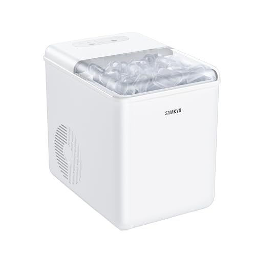 ☆新品☆SAMKYO 製氷機 家庭用 小型 最短6分 高速製氷 自動洗浄機能 氷つくり機 2種類氷サイズ 大容量水タンク 1.5L 透明窓 高速製氷機 水不足提示 静音 コンパクト ポータブル ホワイト IM12 25b9b52b