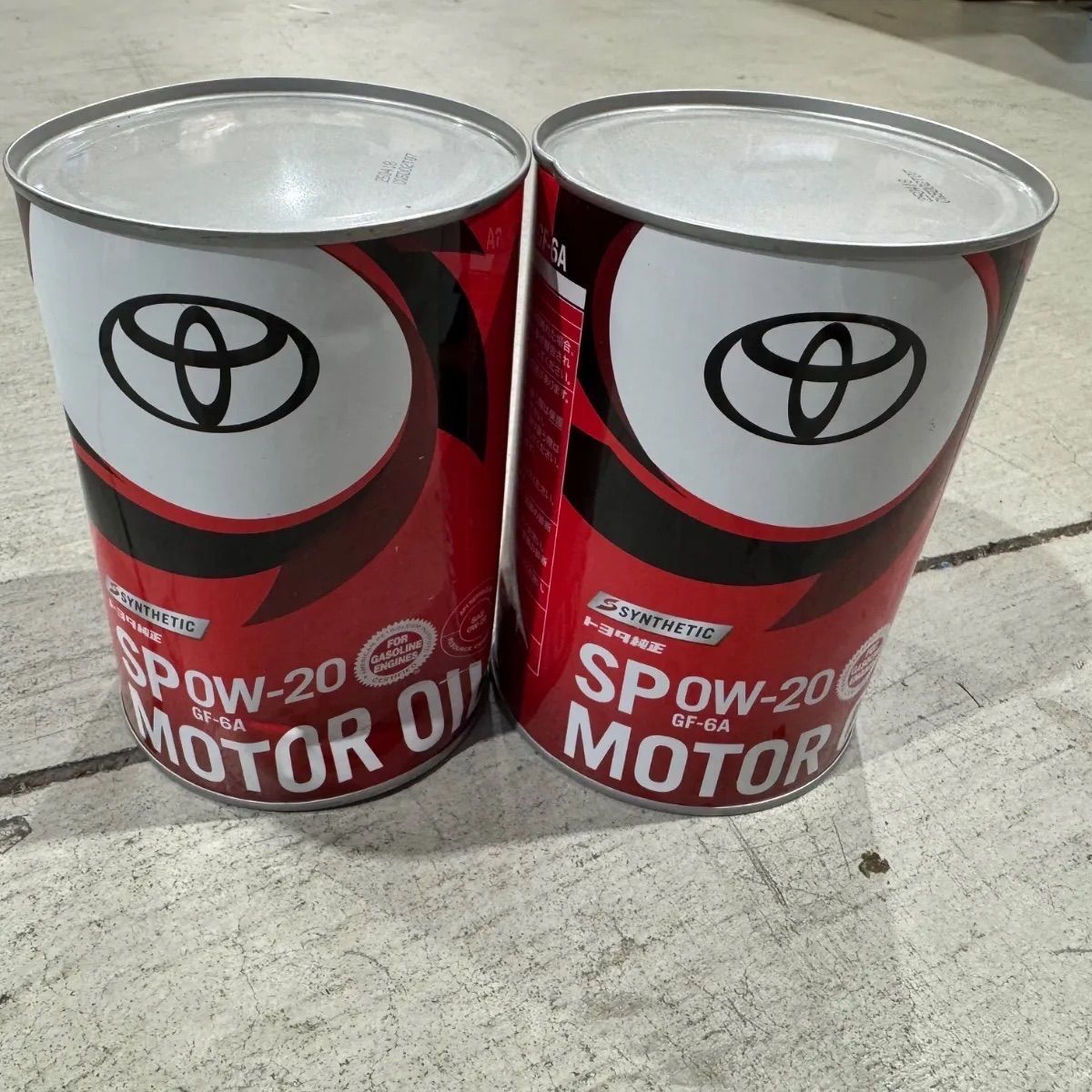 凹み缶2個セット】トヨタ純正 SP 0W20 1L ×2個