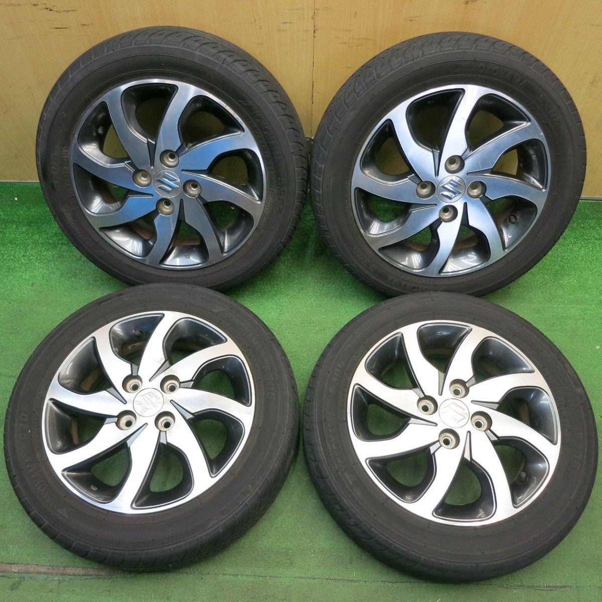4本価格！24年★スズキ パレット ルークス 等 純正 155/65R14 ヨコハマ S306 14インチ PCD100/4H★6050602HAノ