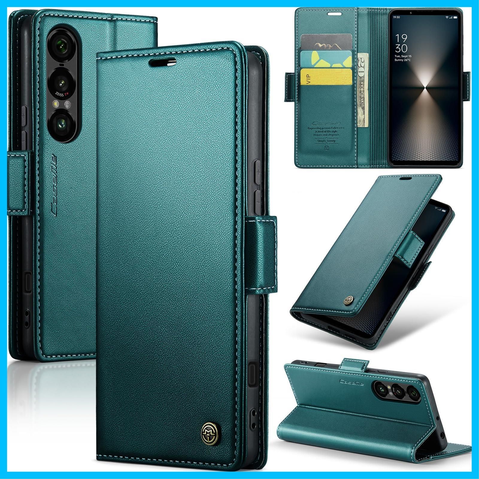 【特価商品】用 vii vii 1 1 1 手帳型ケース xperia レトロ 携帯カバー 実用性高 コイン収納 カード収納 スタンド機能付き 磁気バックル付き 全面保護 擦り傷防止 グリーン 衝撃防止 保護カバー エクスペリア 携帯便利 PUレザー 手帳型