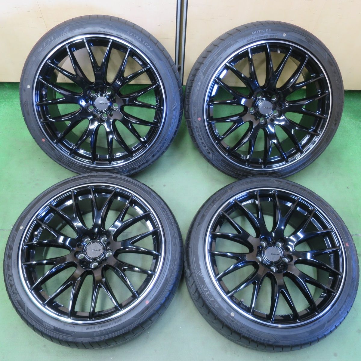 バリ溝！24年！キレイ！9.5分★RAYS HOMURA 2X9 245/40R20 グッドイヤー イーグル LS EXE レイズ ホムラ 2×9 20インチ PCD114.3/5H★6050502イノ