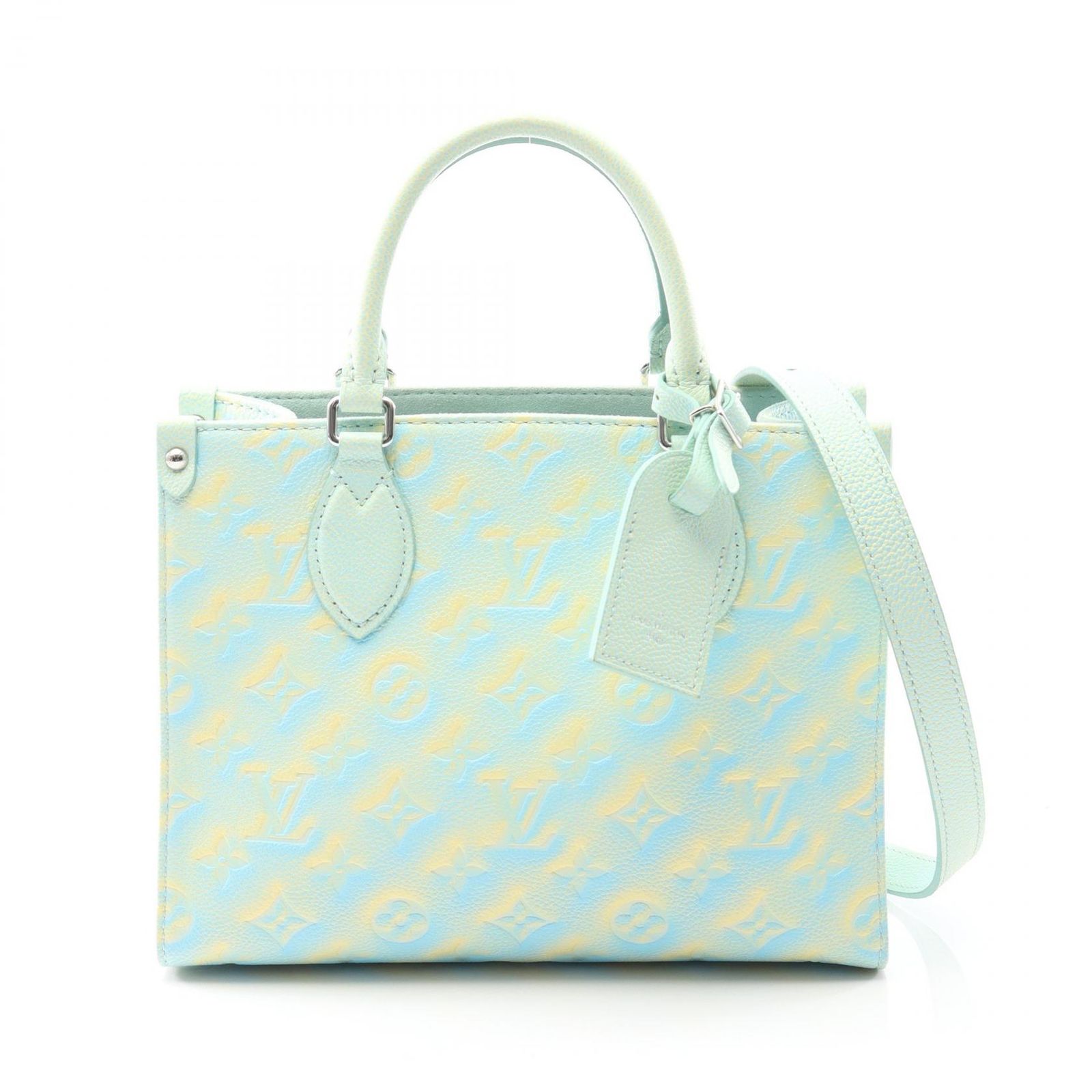 ルイ・ヴィトン LOUIS VUITTON ハンドバッグ オンザゴーPM モノグラムアンプラント サマースターダスト ヴェールドー M46270 レザー オンザゴーPM レディース Used A