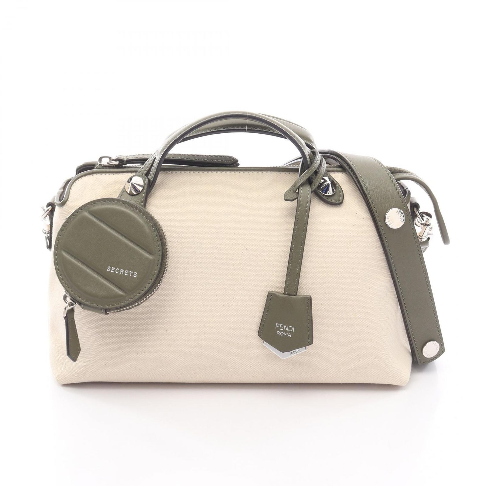 フェンディ FENDI ハンドバッグ BY THE WAY MEDIUM バイザウェイ ミディアム 8BL124 ナチュラル/カーキ キャンバス レザー バイザウェイ ミディアム レディース Used A