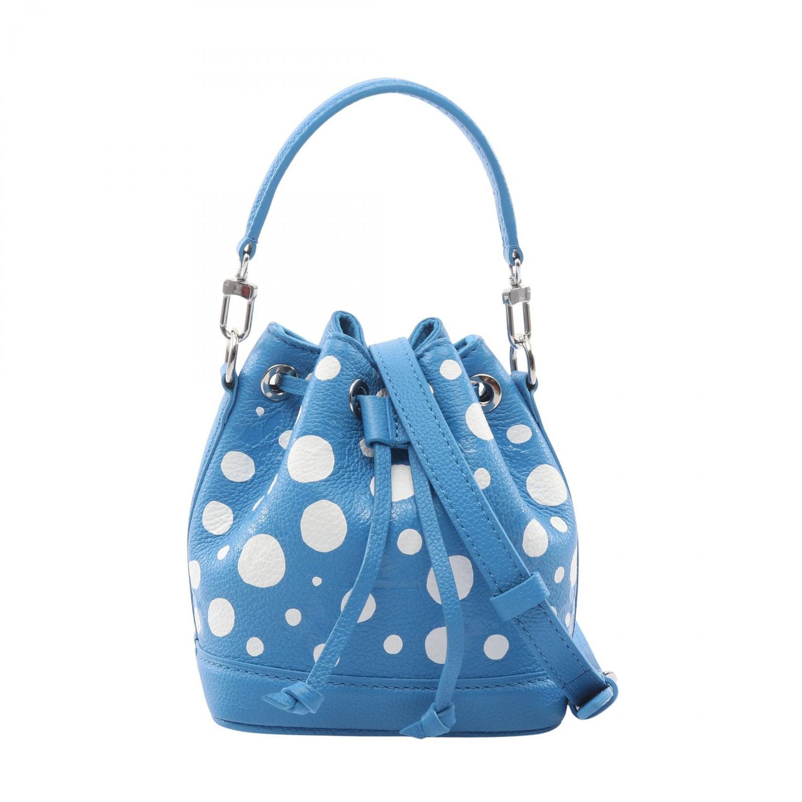 ルイ・ヴィトン LOUIS VUITTON ショルダーバッグ LOUIS VUITTON × yayoi kusama ナノ ノエ インフィニティドット M81985 ブルークレール PVCコーティングキャンバス レザー