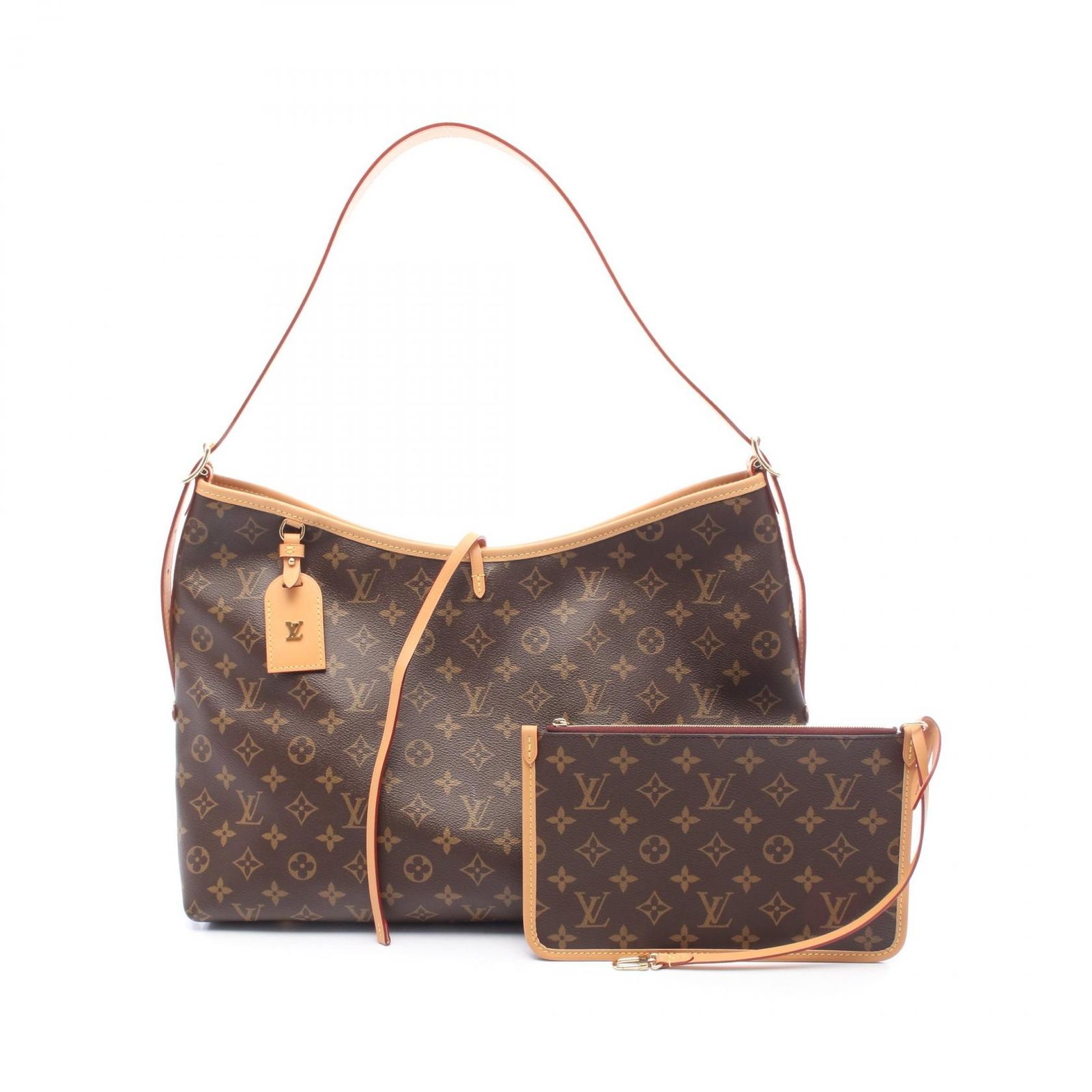 ルイ・ヴィトン LOUIS VUITTON ショルダーバッグ キャリーオール NM MM M46197 PVCコーティングキャンバス レザー キャリーオール NM MM レディース Used A