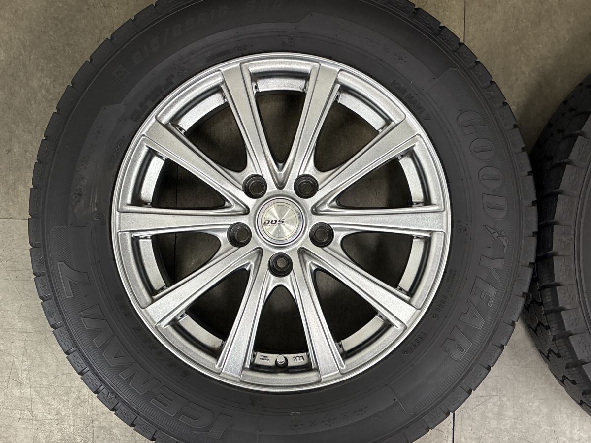 バリ溝】DOS 16in 6.5J +45 PCD114.3 グッドイヤー アイスナビ7 215