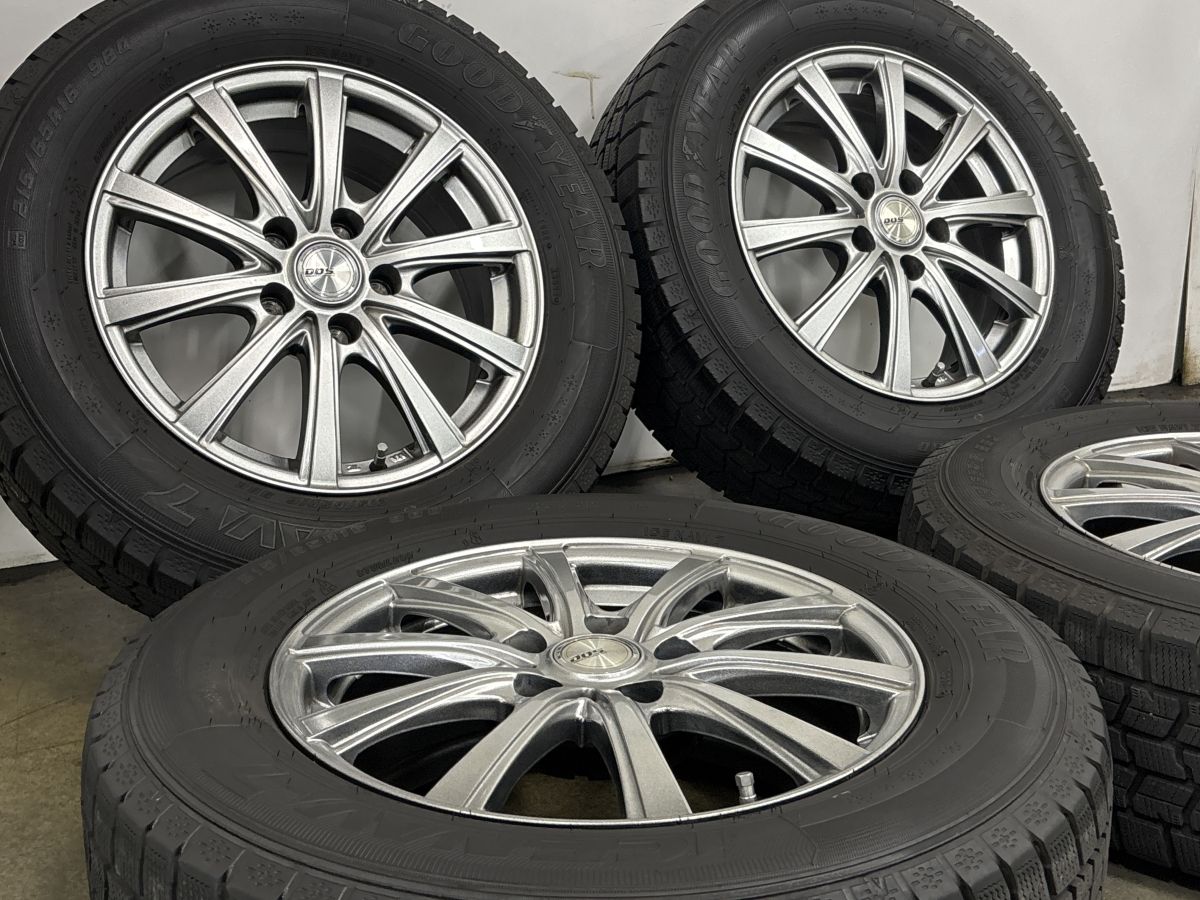 バリ溝】DOS 16in 6.5J +45 PCD114.3 グッドイヤー アイスナビ7 215