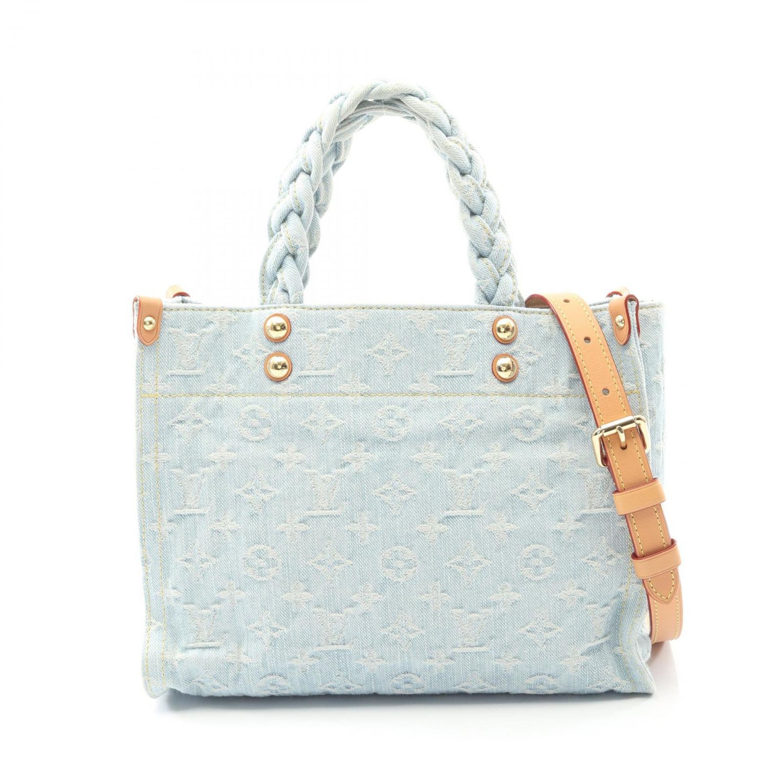 ルイ・ヴィトン LOUIS VUITTON ハンドバッグ レットゴー M24897 スカイブルーデニム デニム レザー レット・ゴー レディース Used A
