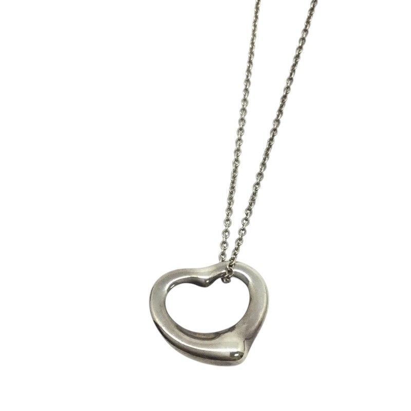 TIFFANY＆Co【ティファニー】エルサ　ペレッティ　オープンハート　ネックレス　AG925　シルバー　アクセサリー　約40cm【中古品/USED-B】質屋　かんてい局那覇店　ｎ3103462927300116