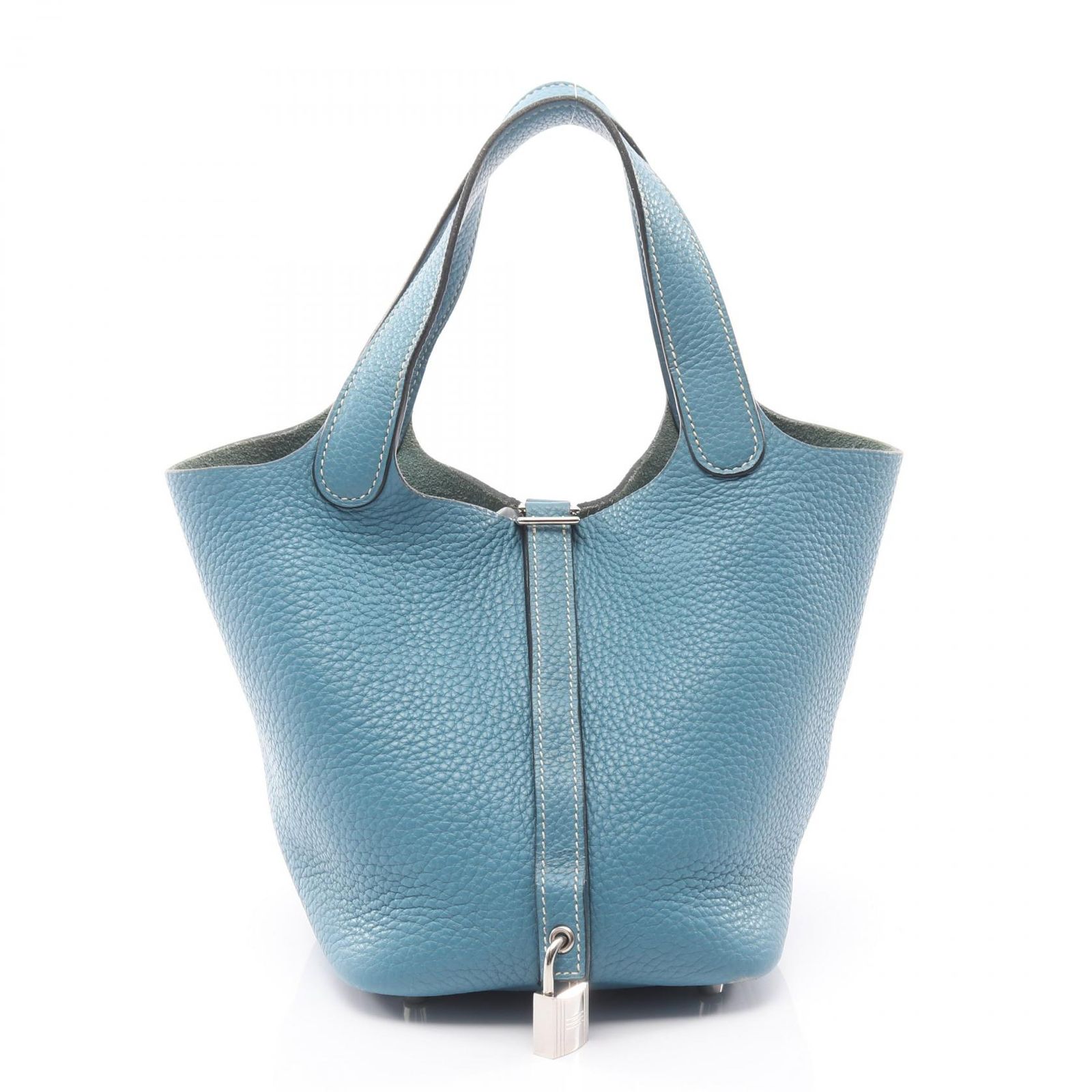 エルメス HERMES ハンドバッグ ピコタンロックPM ブルージーン レザー ピコタンロックPM ブルージーン レディース Used B