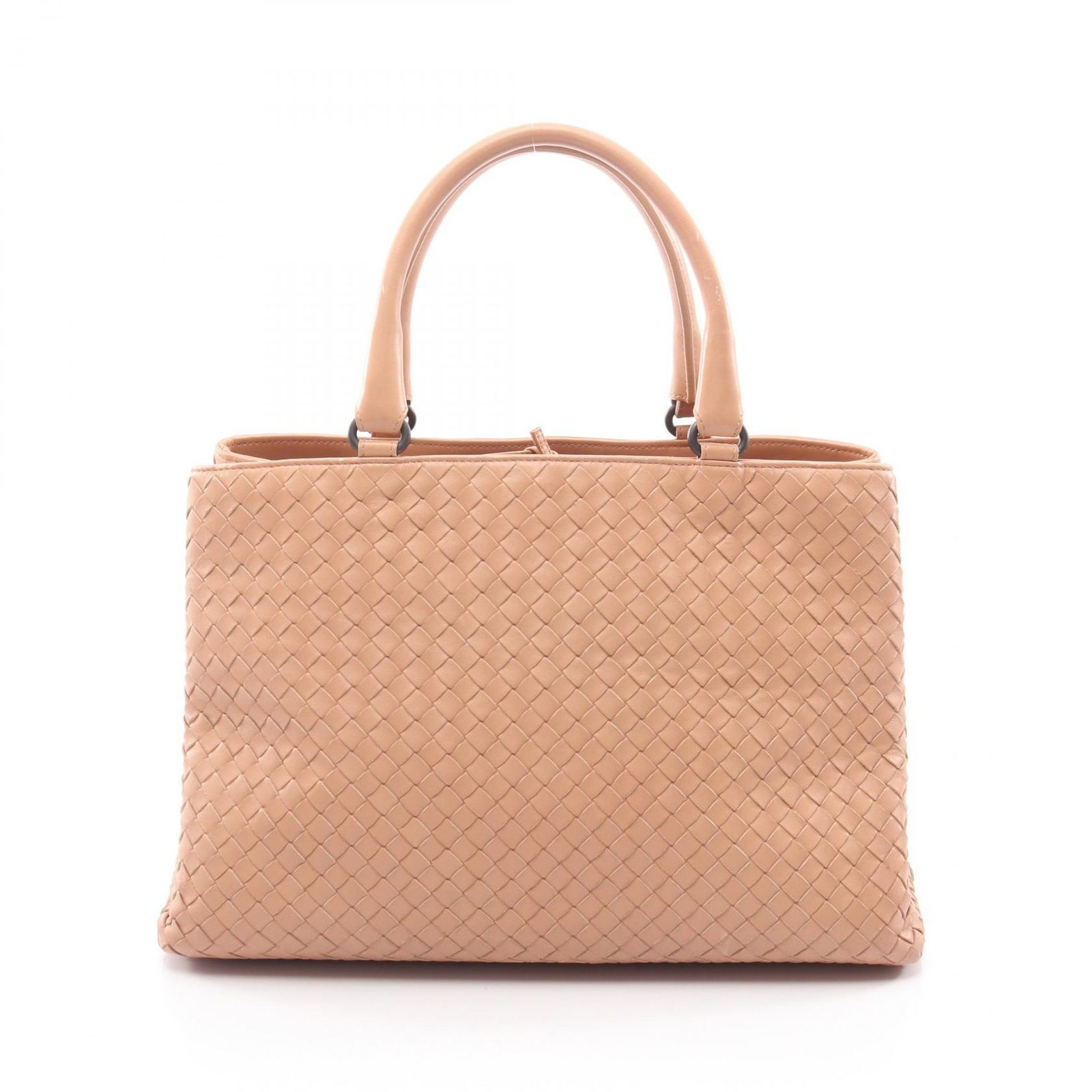 ボッテガヴェネタ BOTTEGA VENETA トートバッグ イントレチャート ピンクベージュ レザー イントレチャート トートバッグ レディース Used A