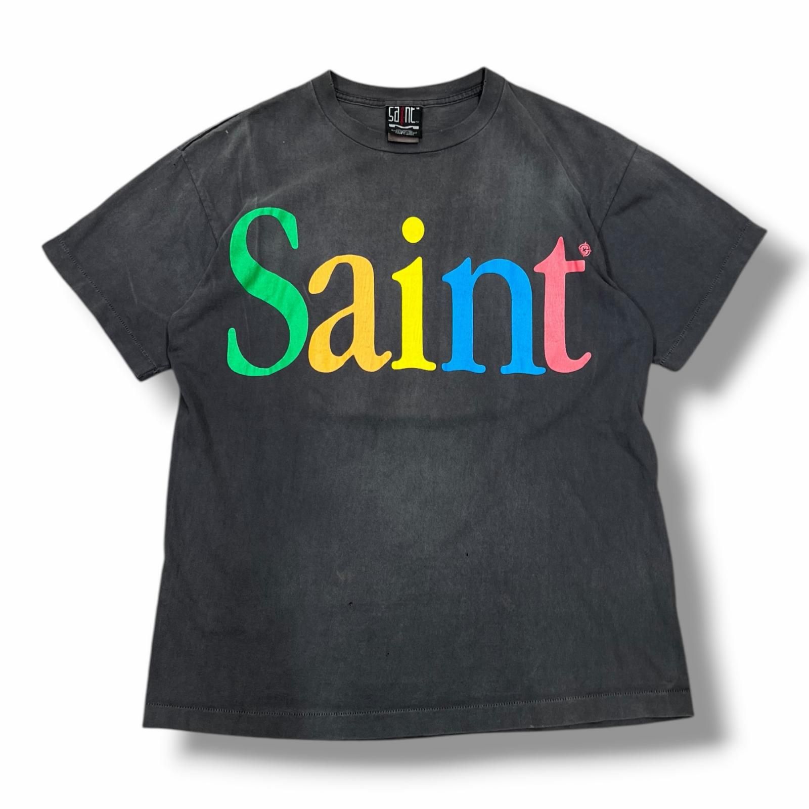参考上代25300円 SAINT MICHAEL 24SS Coloful Saint SS Tee カラフルセントショートスリーブTシャツ 半袖カットソー セントマイケル SM-YS8-0000-001 チャコール M (15446M)