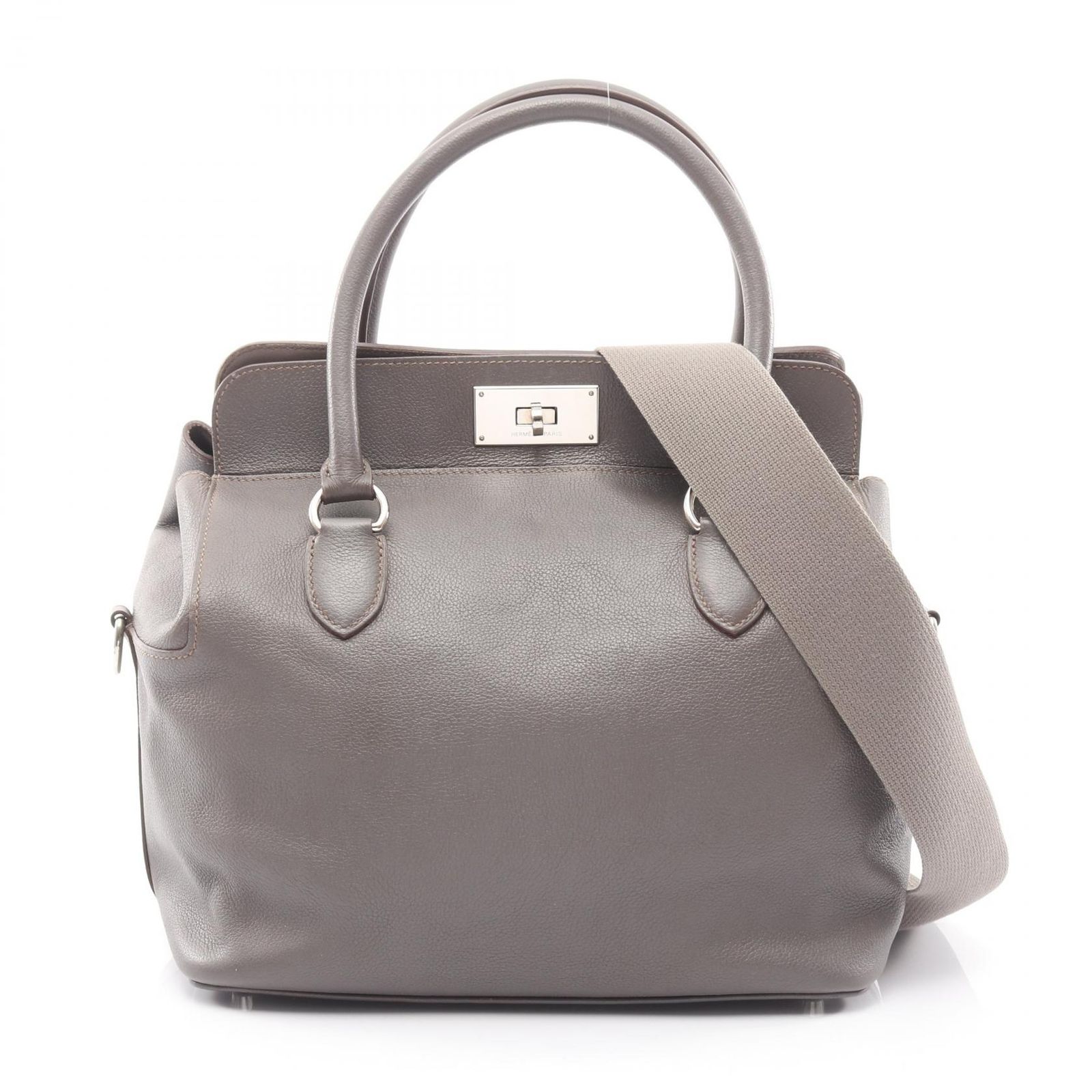 エルメス HERMES ハンドバッグ ツールボックス26 エタン レザー ツールボックス26 エタン レディース Used B