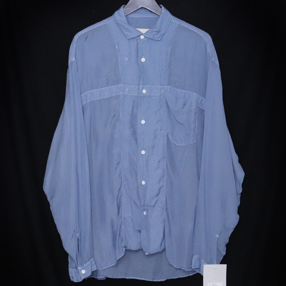 未使用 INNAT LOOSE BOX SHIRT サイズ2 ブルー INNAT09-S02