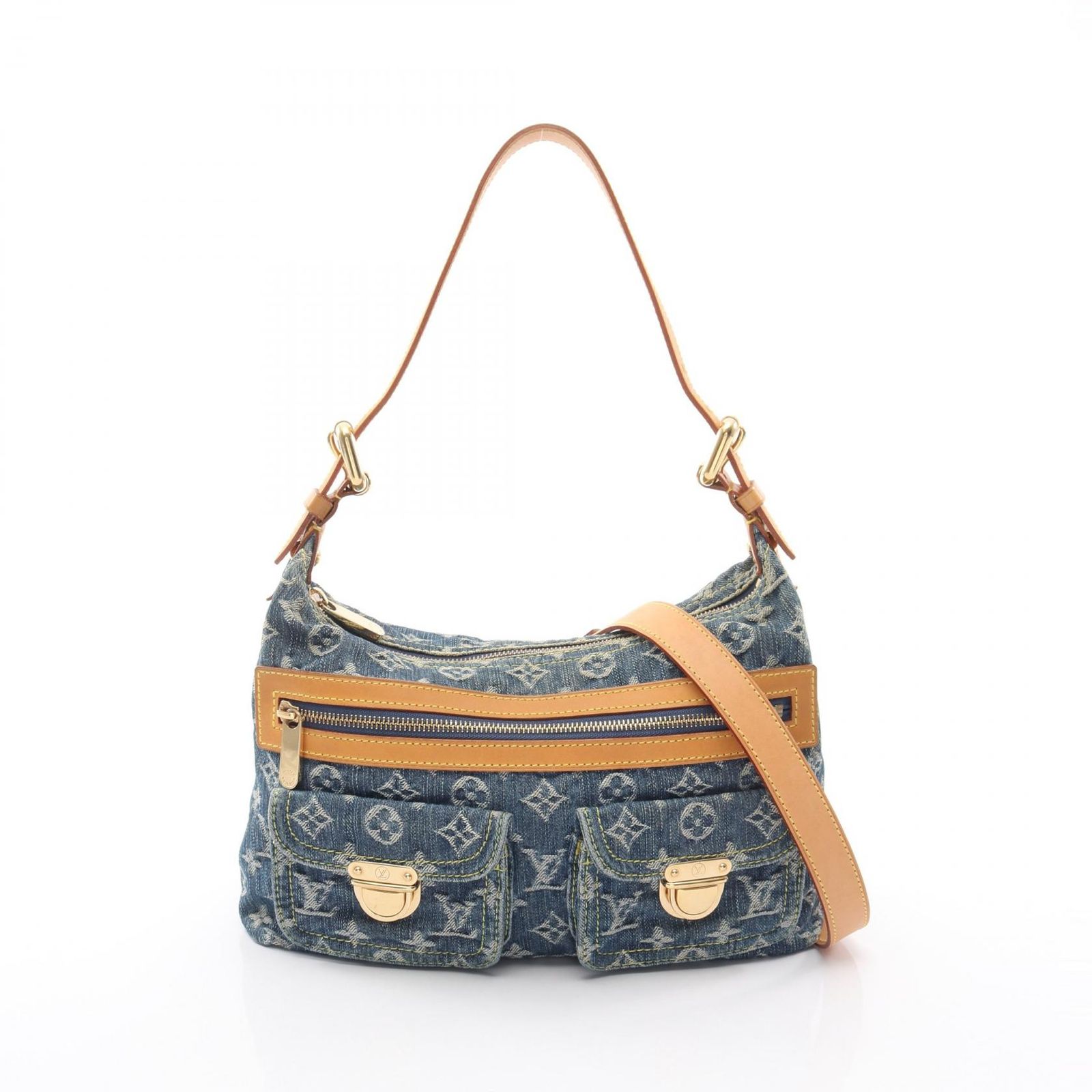 ルイ・ヴィトン LOUIS VUITTON ショルダーバッグ バギーPM M95049 デニム レザー バキーPM レディース Used B