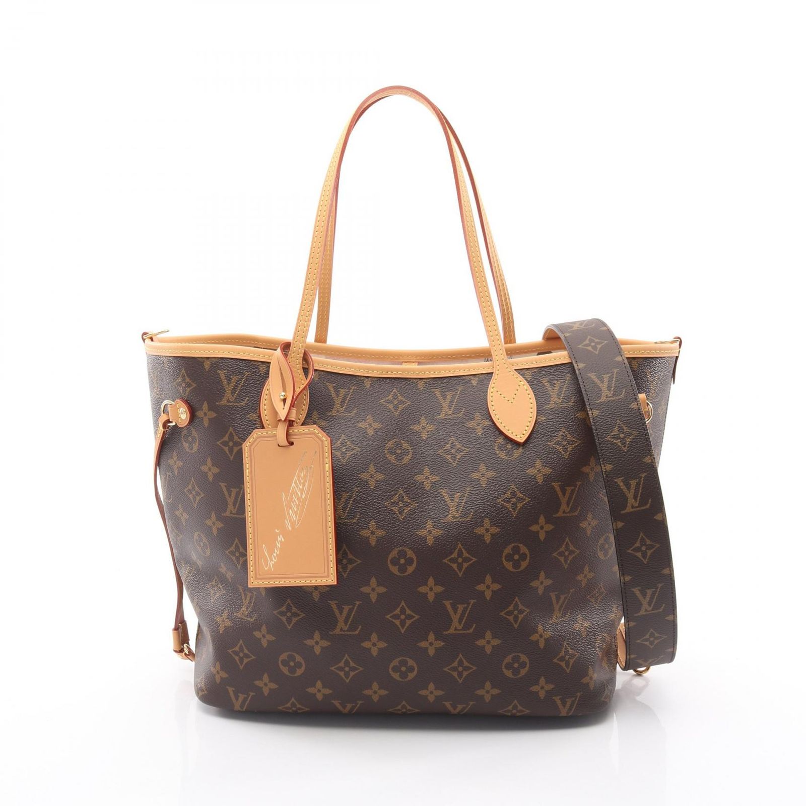 ルイ・ヴィトン LOUIS VUITTON トートバッグ ネヴァーフル インサイドアウトMM モノグラム M28376 PVCコーティングキャンバス レザー ネヴァーフル・インサイドアウトMM