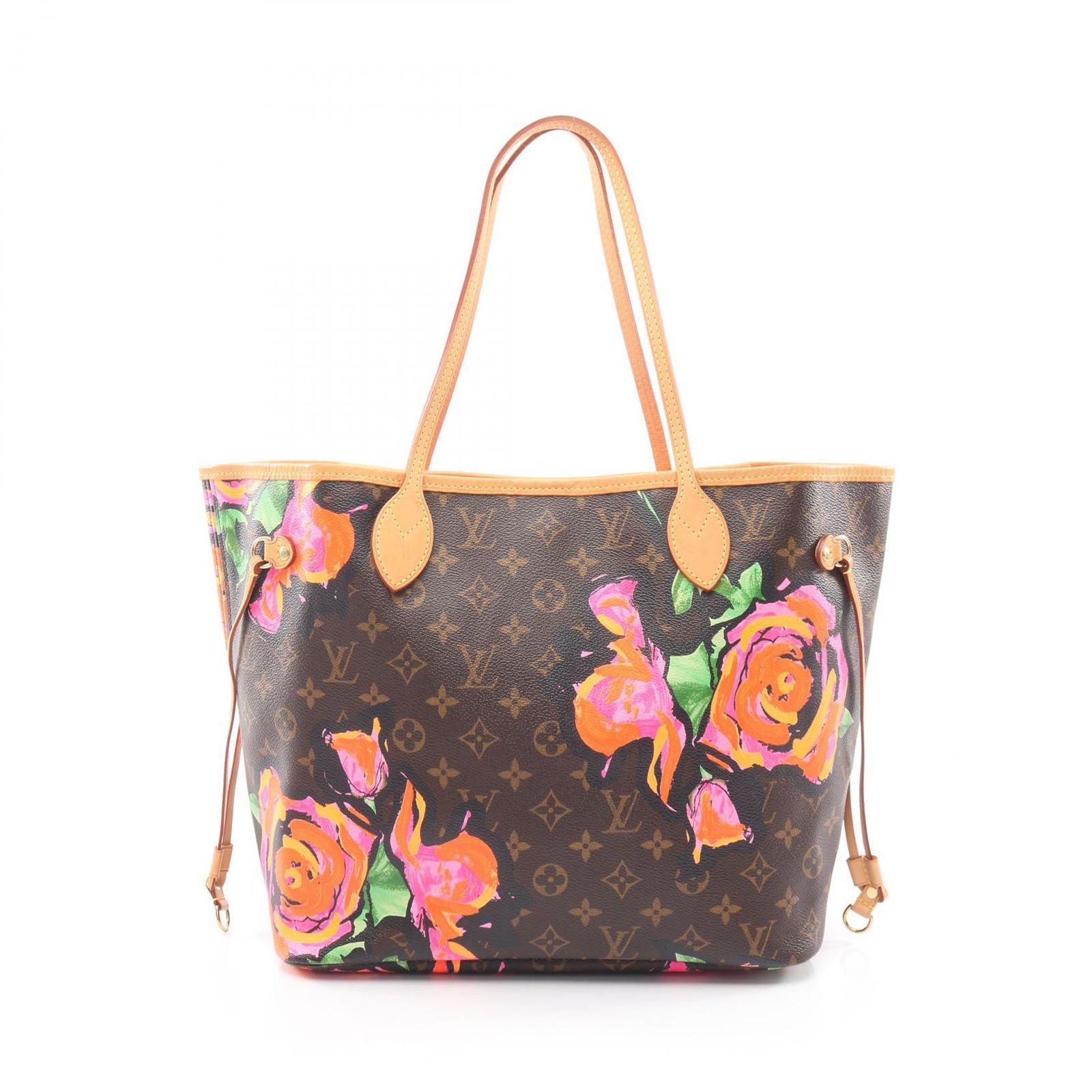 ルイ・ヴィトン LOUIS VUITTON トートバッグ ネヴァーフルMM モノグラムローズ M48613 PVCコーティングキャンバス レザー ネヴァーフルMM レディース Used A