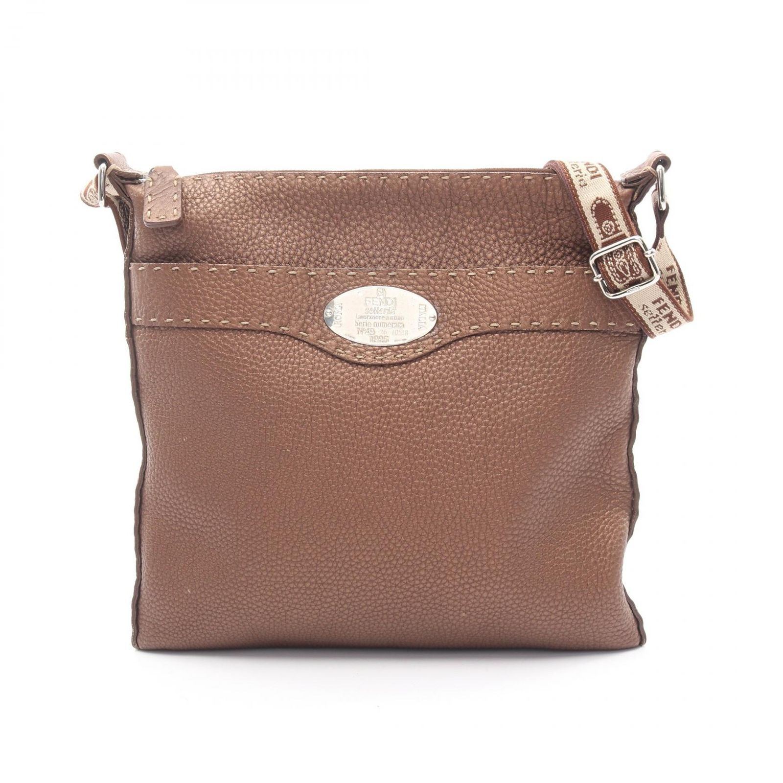 フェンディ FENDI ショルダーバッグ セレリア ブロンズ レザー セレリア ショルダーバッグ レディース Used B
