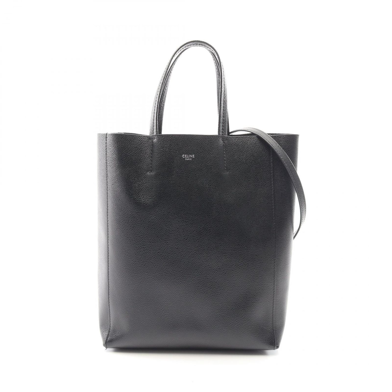 セリーヌ CELINE トートバッグ バーティカル スモール カバ 2WAY 176183 ブラック レザー バーティカル カバ スモール レディース Used B
