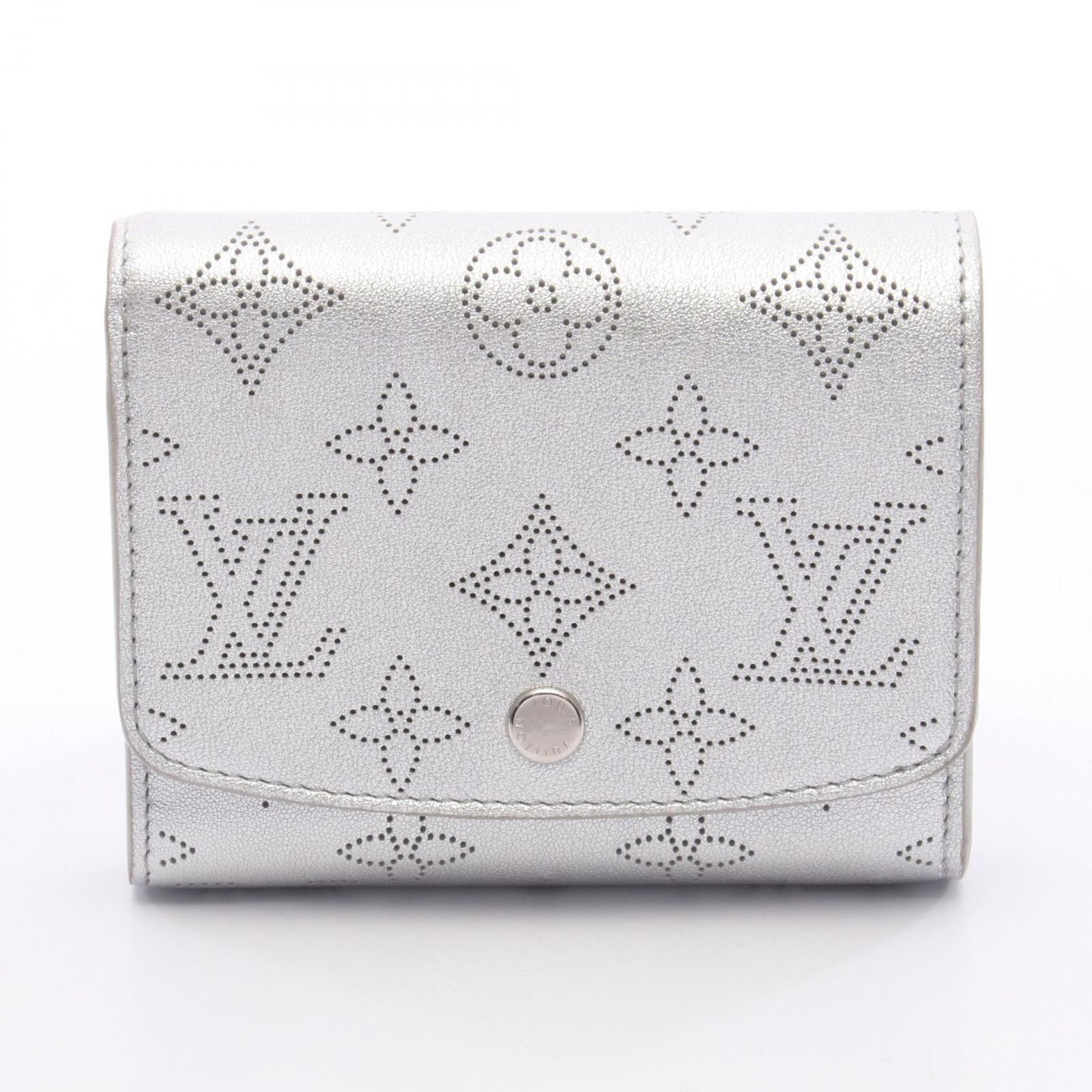 ルイ・ヴィトン LOUIS VUITTON 二つ折り財布 ポルトフォイユ イリス コンパクト M26706 シルバー レザー ポルトフォイユ・イリス コンパクト レディース Used B