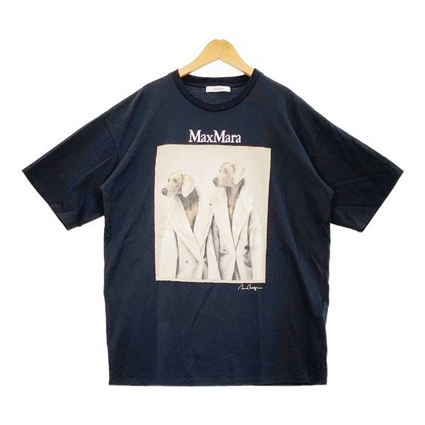 MAX MARA マックスマーラ TACCO ウェグマンプリント ドッグ Tシャツ カットソー 2319460139 レディース Sサイズ トップス DL18968■