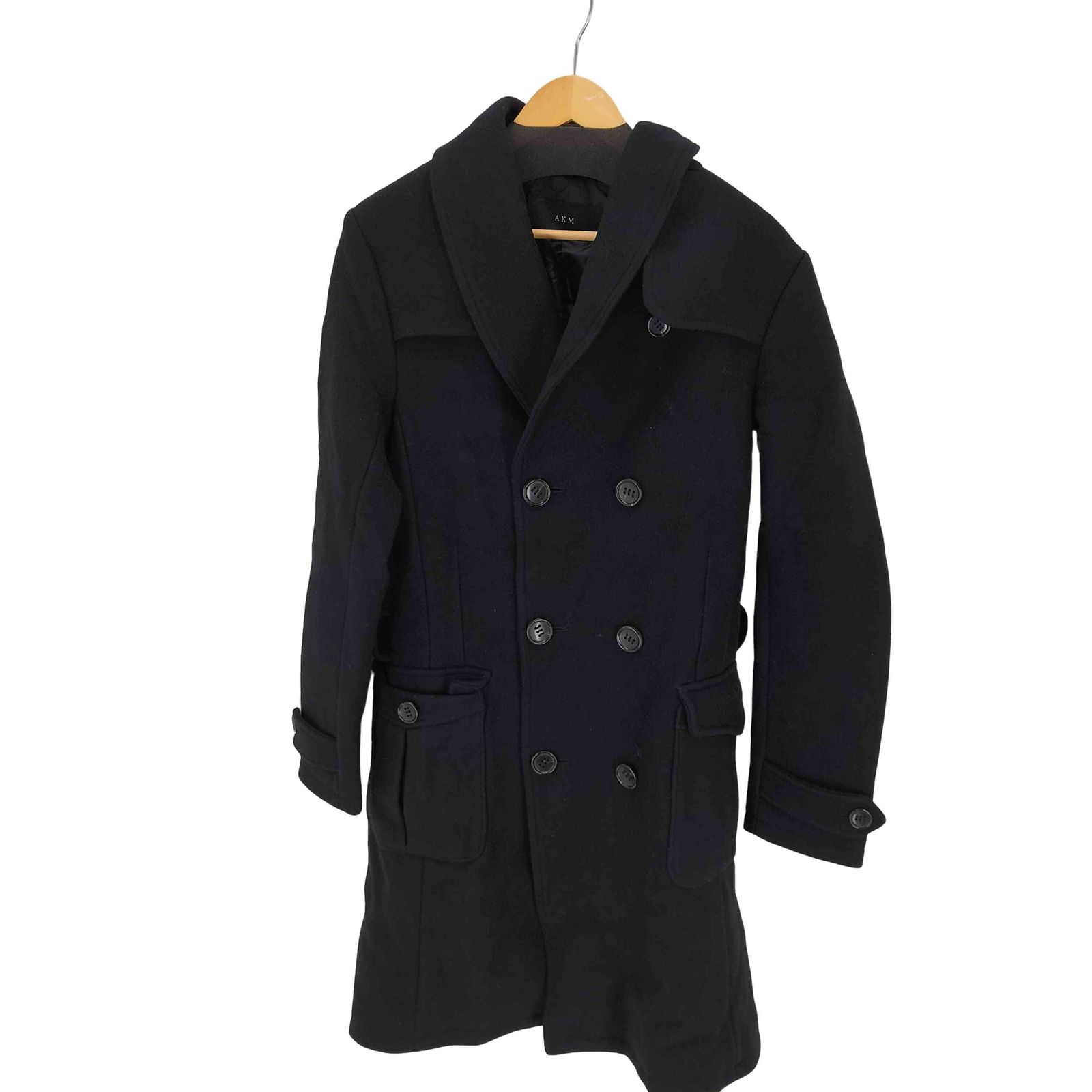 エーケイエム AKM melton shawl long trench メンズ XL